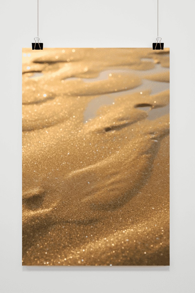 Strandposter - Strandwandeling - Zand - Zee - Kust - Kamer decoratie - posters - formaat 70x100cm - Wanddecoratie - L1827YR