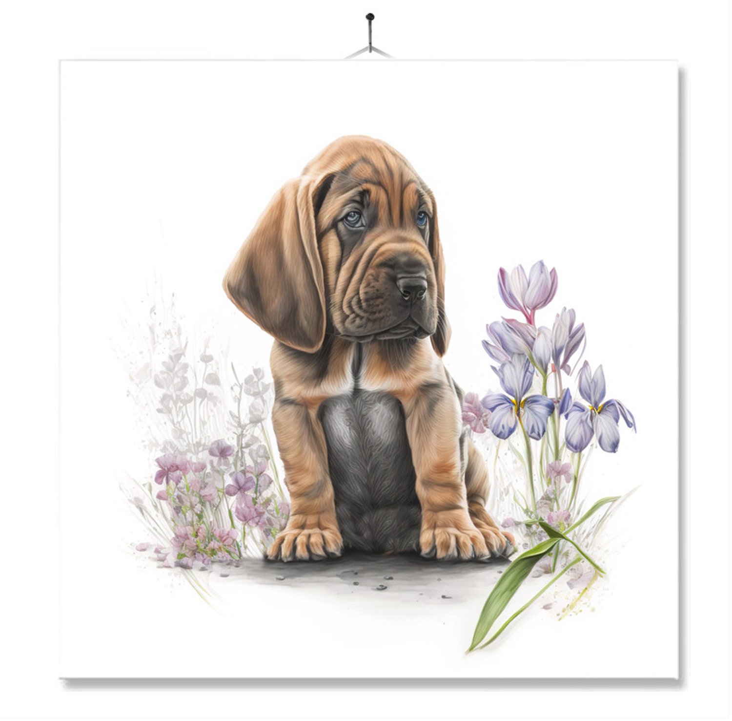 MC Living Tegel Met Opdruk | Verjaardag kado | Cadeau | Honden | Bloedhond ontwerp 3