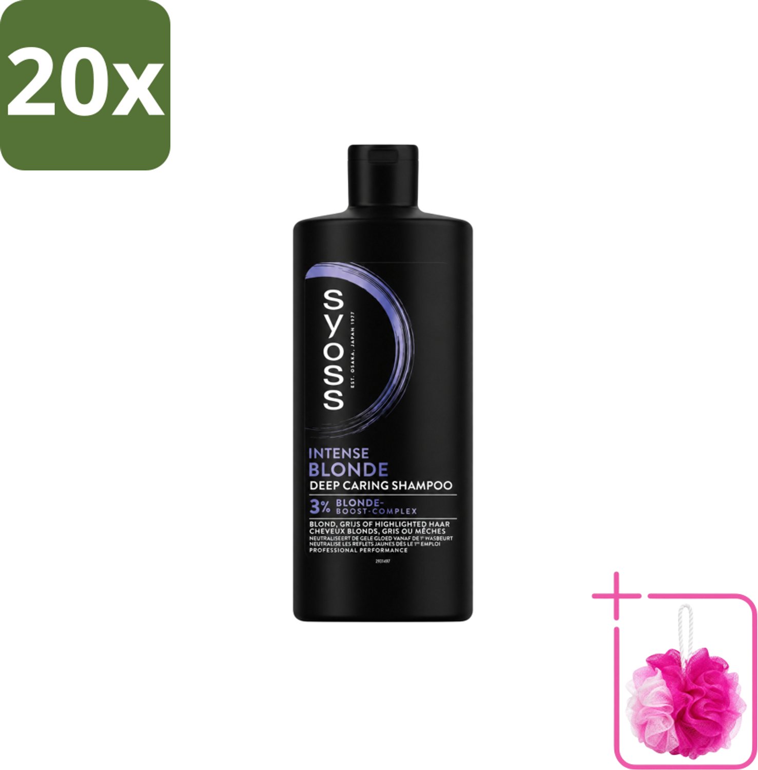 20 x Syoss – Shampoo – Blonde – 440 ml - Bulkverpakking - Blond haar - Douchemop - Koel blond
