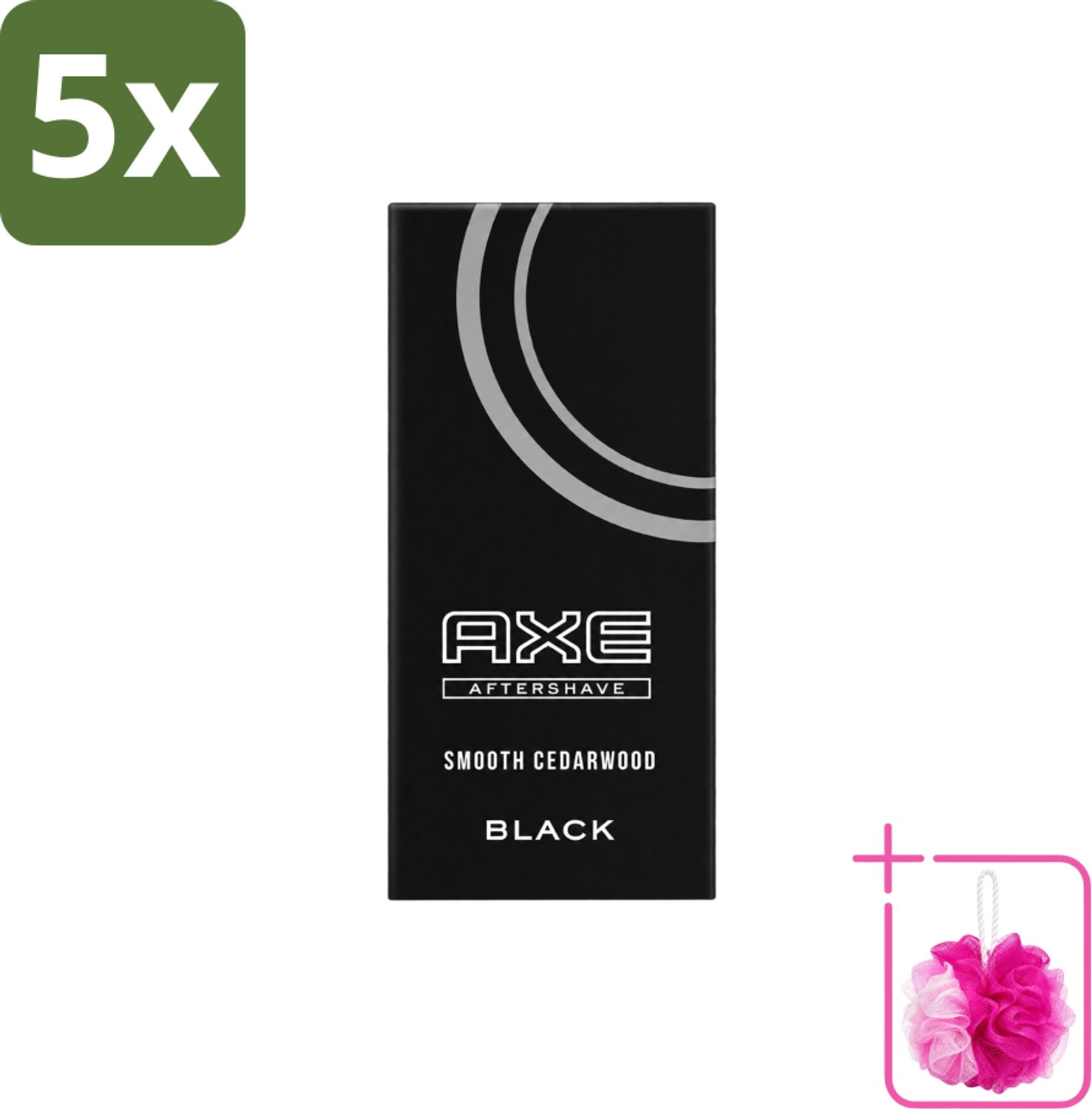 5 x Axe – Aftershave – Black – 100 ml - Bulkverpakking - Aftershave - Douchemop - Huidverzorging