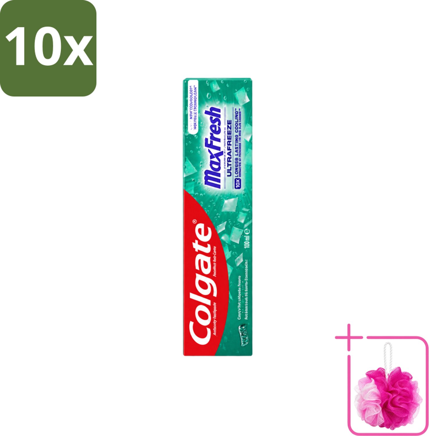 10 x Colgate - Max Fresh Clean Mint - Tandpasta - 100ml - Bulkverpakking - Tandpasta - Douchemop - Tanden reinigen
