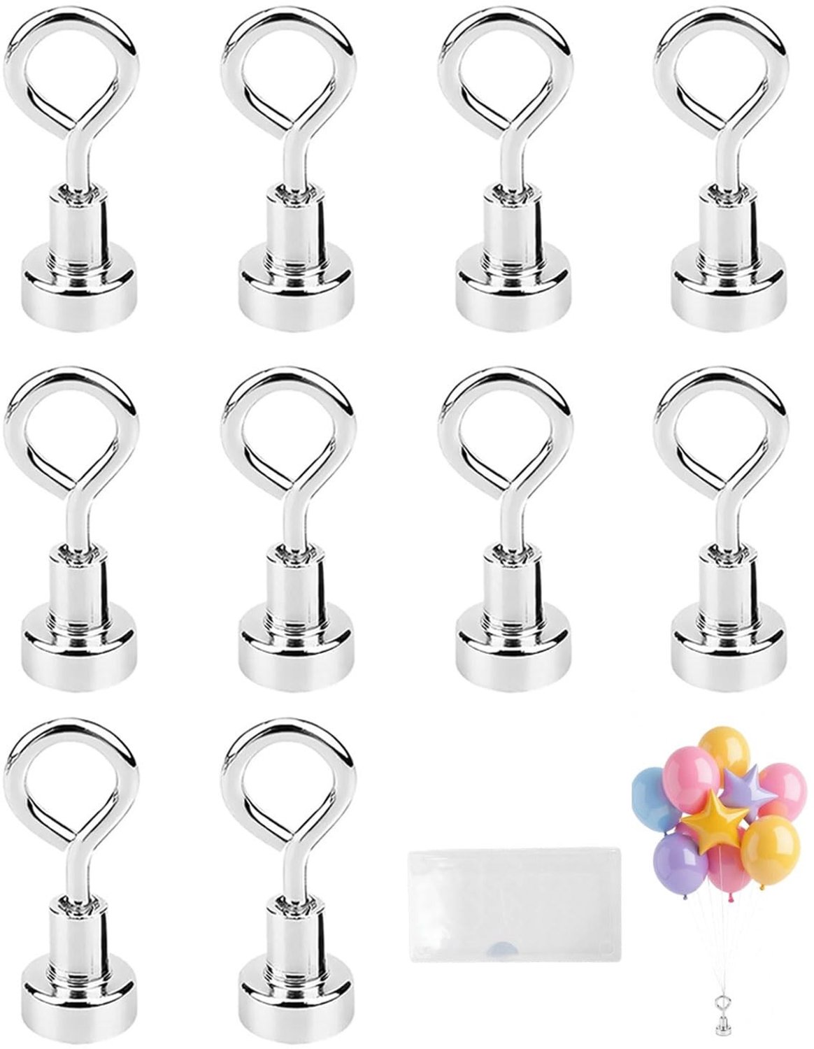 Magneethaken, Set van 10 Stuks voor Ballondecoratie