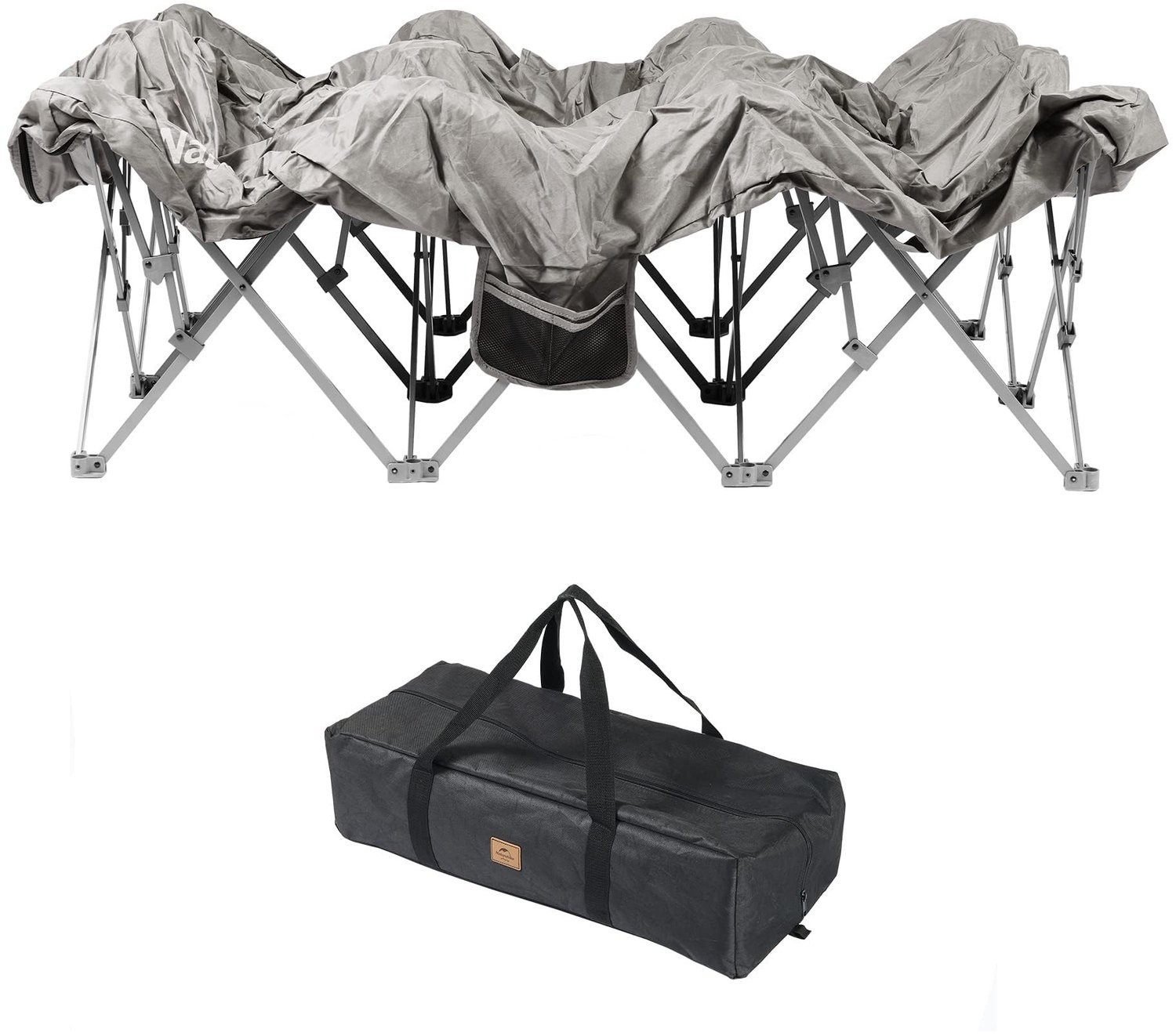 Opvouwbaar Campingbed voor 2 Personen met Draagtas