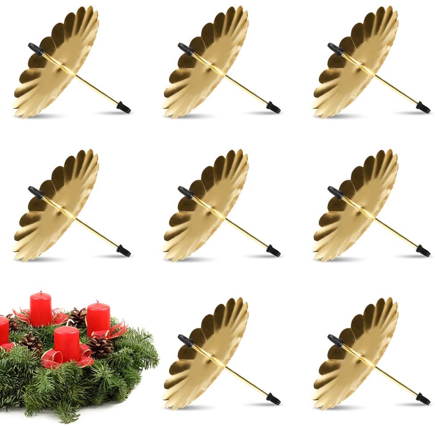 Set van 8 Adventskandelaar Houder van Metaal