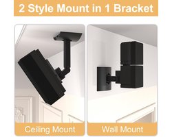 Zwarte muurbeugel Compatibel met Bose Cube Speakers Lifestyle 6 10 15 18 28 12