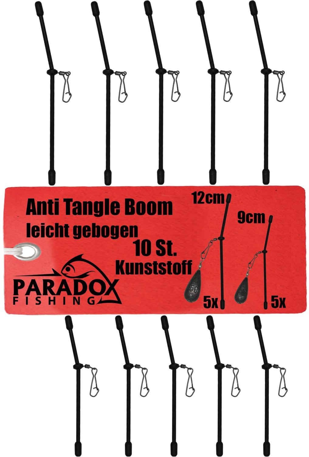 Set van 10 Anti Tangle Booms voor Feeder Vissen