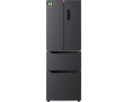 Exquisit FD436-040DGD French Door – 320 L – Koel-vriescombinatie – 39 dB – 63,5 cm breed – Metal Dark Grey