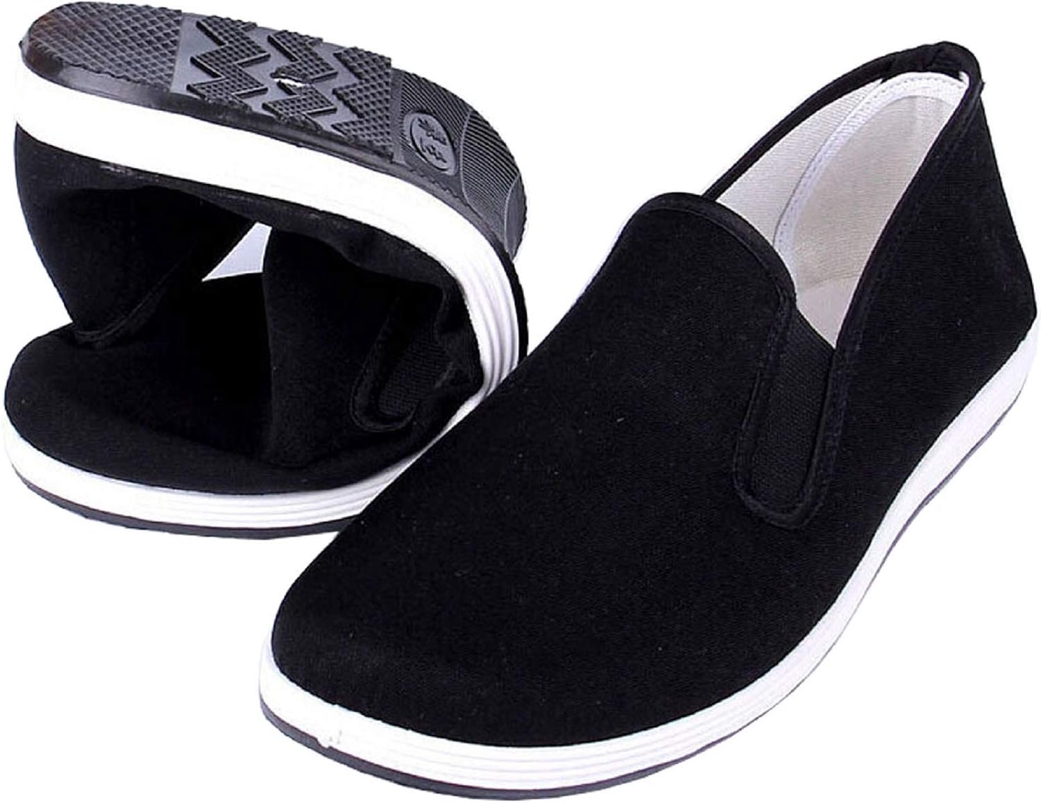 Fu Tai Chi Martial Arts Schoenen Rubberen Zool Unisex Canvas Antislip Mode Qigong Trainers Zwart
