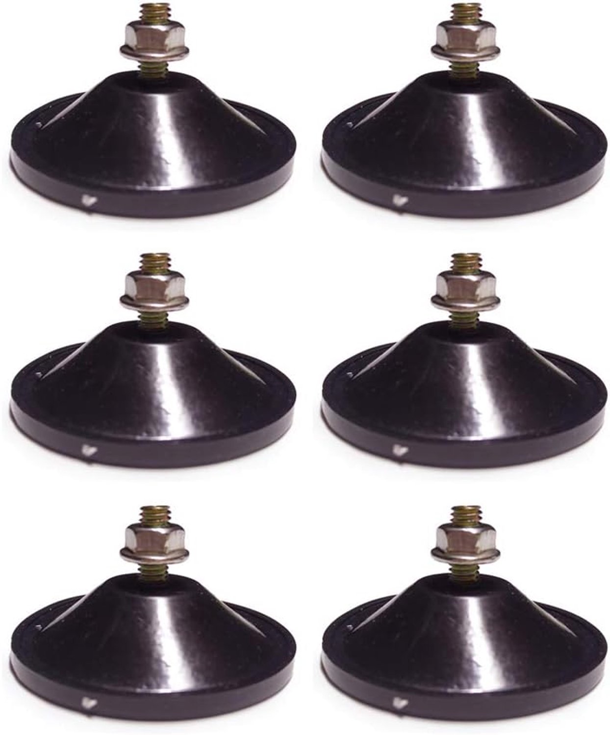 - D 5,5 cm (D 5,5 cm) sterke verdikte rand PVC schroef zuignap haak met borgmoer voor verbeterde zuigkracht, 6 stuks, aanbevolen (zwart)
