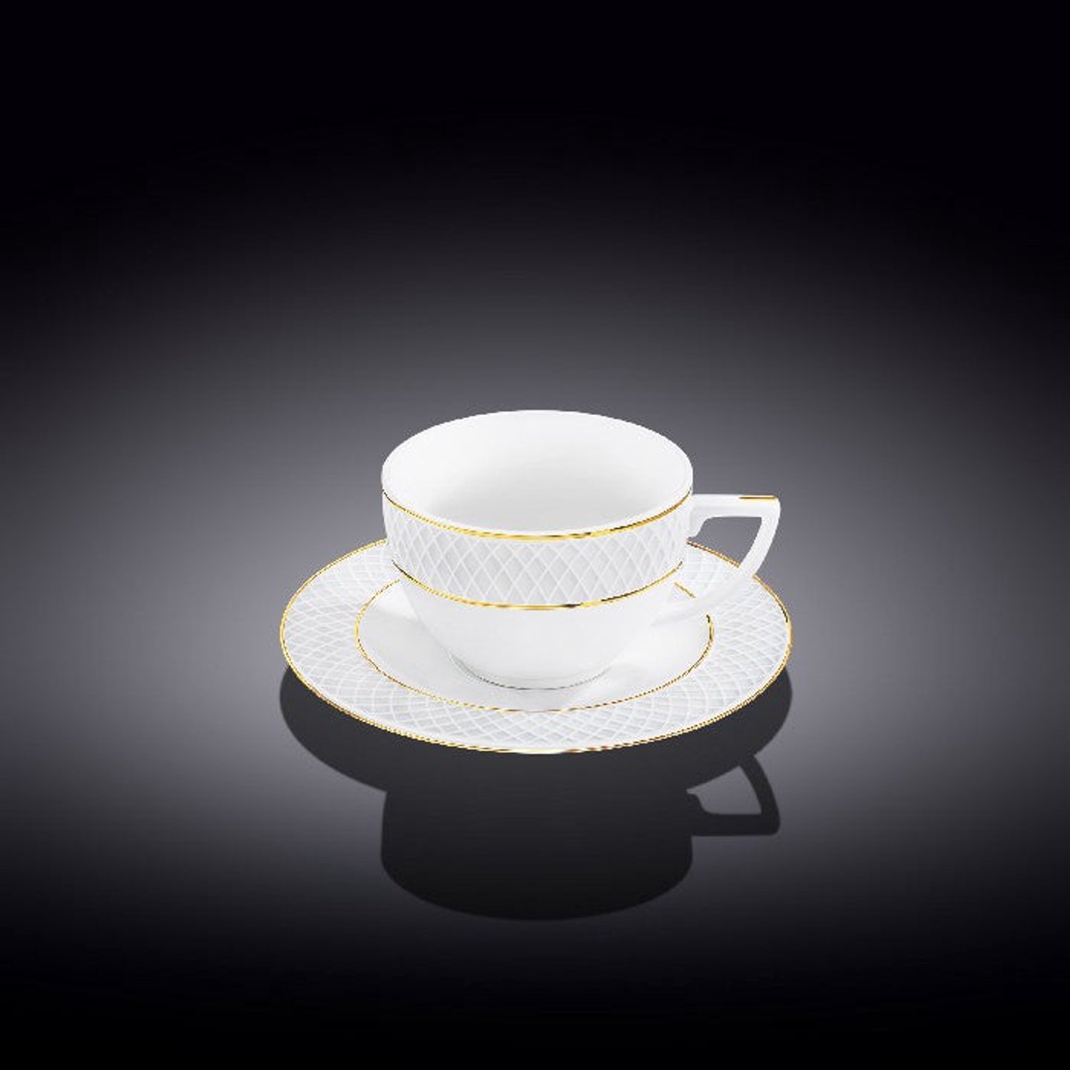 Wilmax Cappuccino kop met schotel 170 ml Wit Porselein