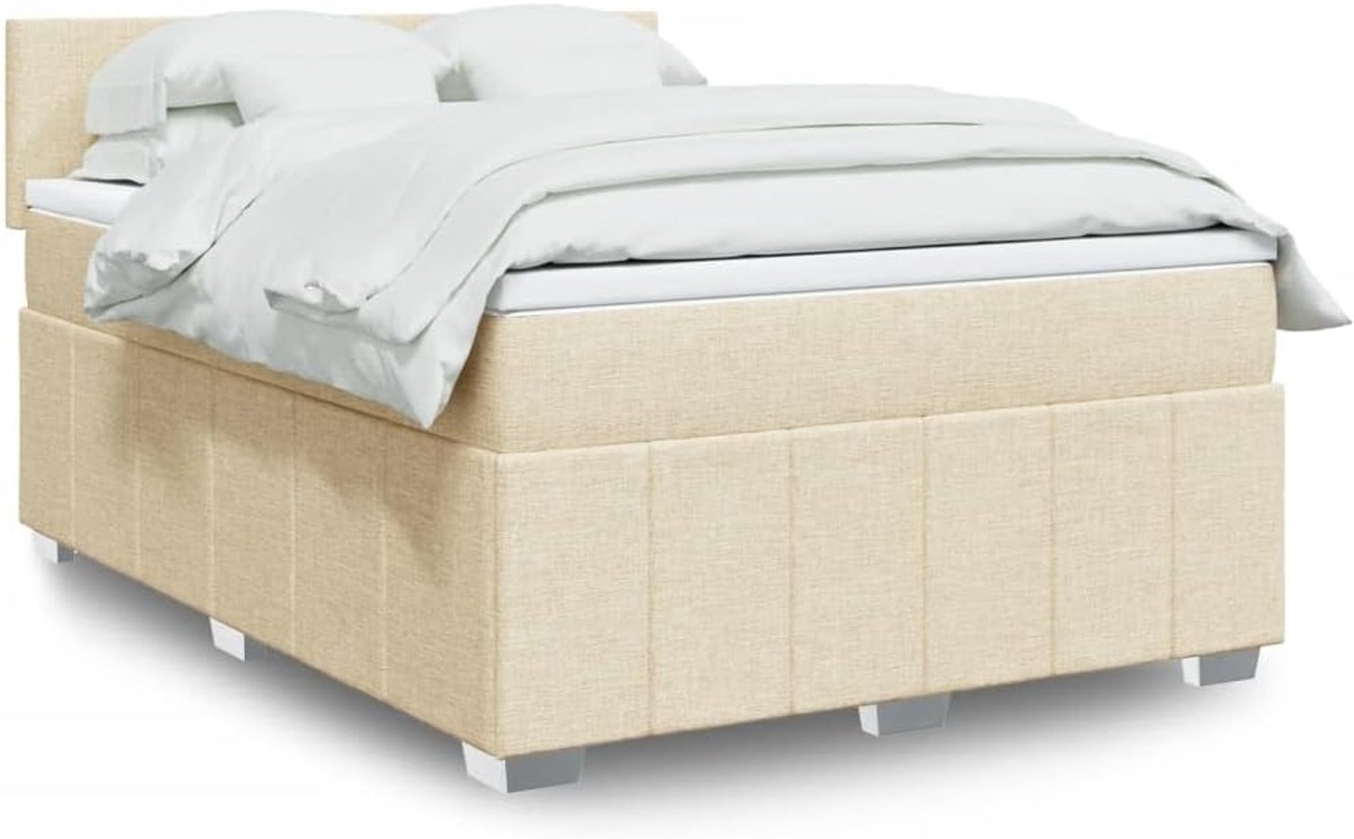 Pocketvering Boxspring crème 140x190 cm