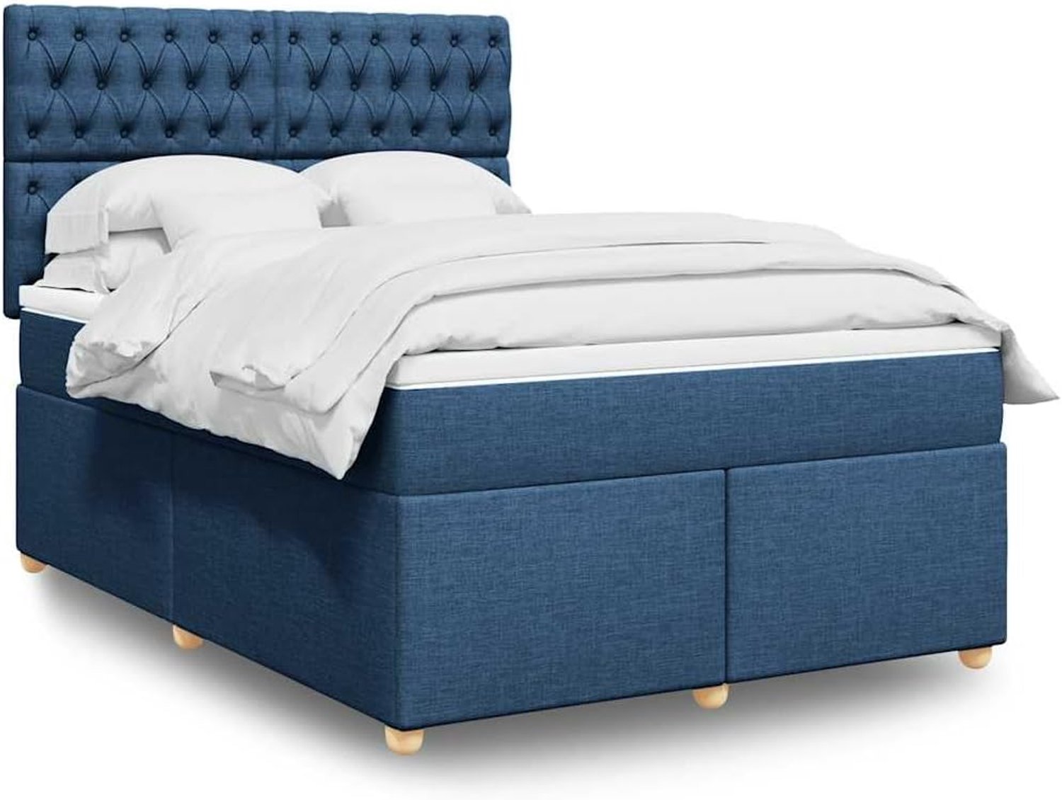 Pocketveringmatras boxspringbed blauw 140x190 cm