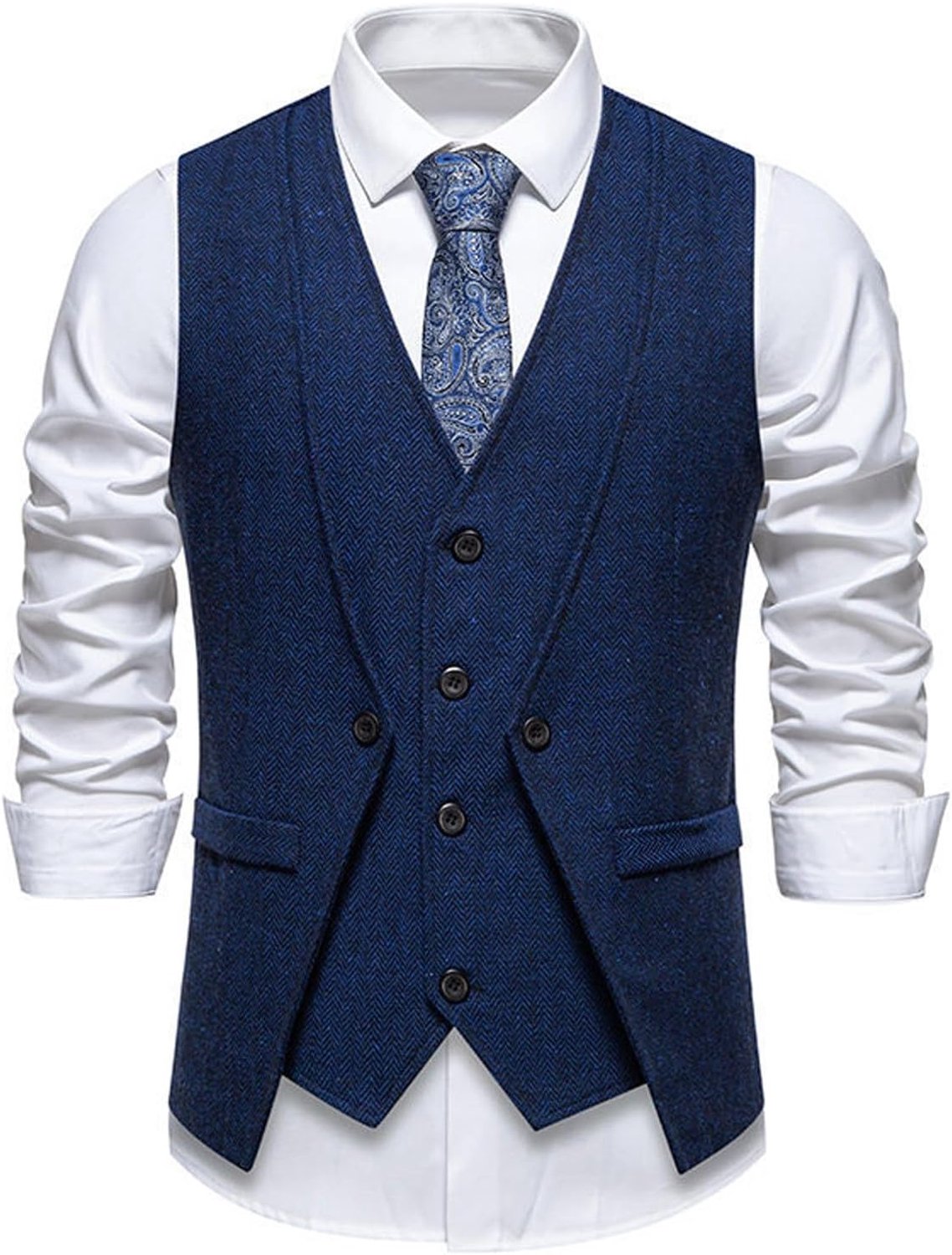 Vest voor avondkleding, modieuze dubbellaagse outdoorkleding voor een elegante outfit voor casual en speciale evenementen
