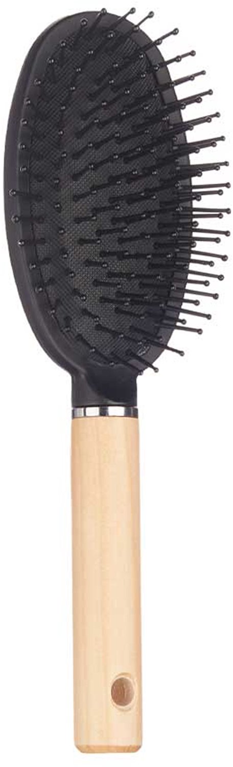 Berilo Haarborstel Malibu ovaal - Dames - antislip - 24 cm - hout/kunststof