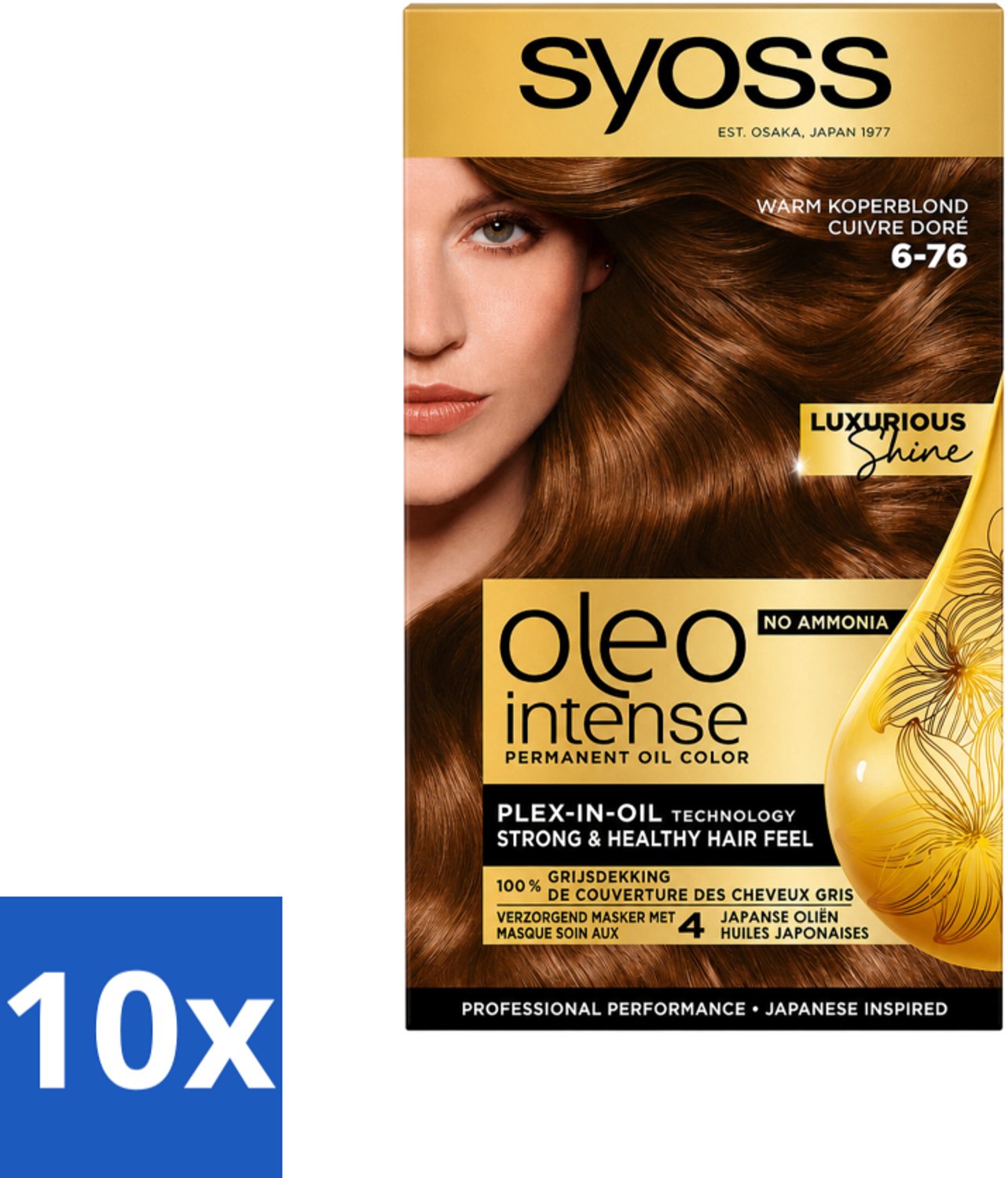 Syoss Oleo Intense - Haarverf - 6-76 - Warm Koperblond - 115ml x 10