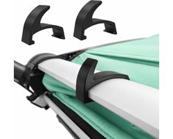 2 x rugzak- en tashakenset geschikt voor Thule Urban Glide 1/2/3 & Chariot Sport Cross CX1 - kinderwagenhaken, fietsaanhanger, accessoires voor rugzakken, tassen en helmen
