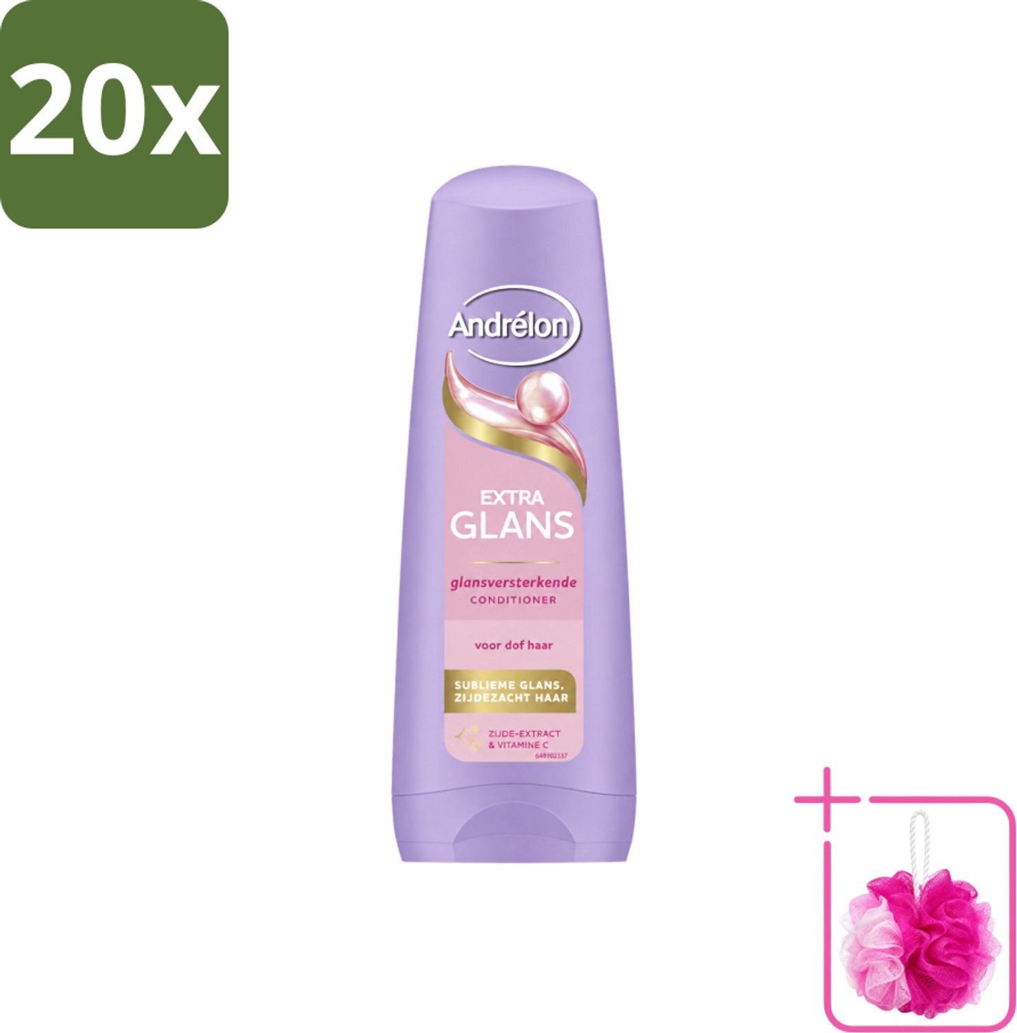 20 x Andrélon – Conditioner – Extra Glans – 200 ml - Bulkverpakking - Glans - Douchemop - Haar verzorging