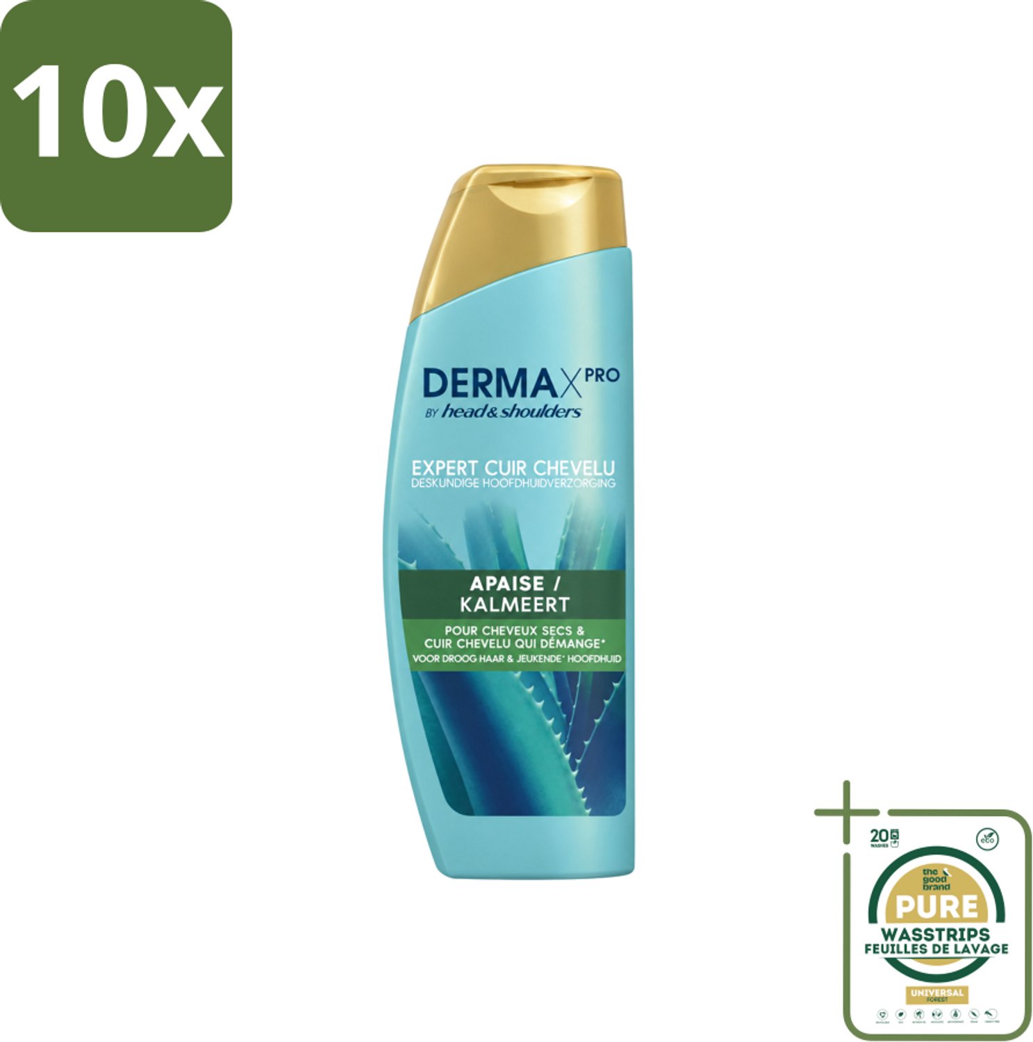10 x Head & Shoulders - DermaX Pro - Anti-Roos Shampoo - Kalmeert - 470 ml - Wasstrips - Anti-roos Shampoo - Droge Hoofdhuid - Jeuk - Hoofdhuid Verzorging - Kalmerend Shampoo