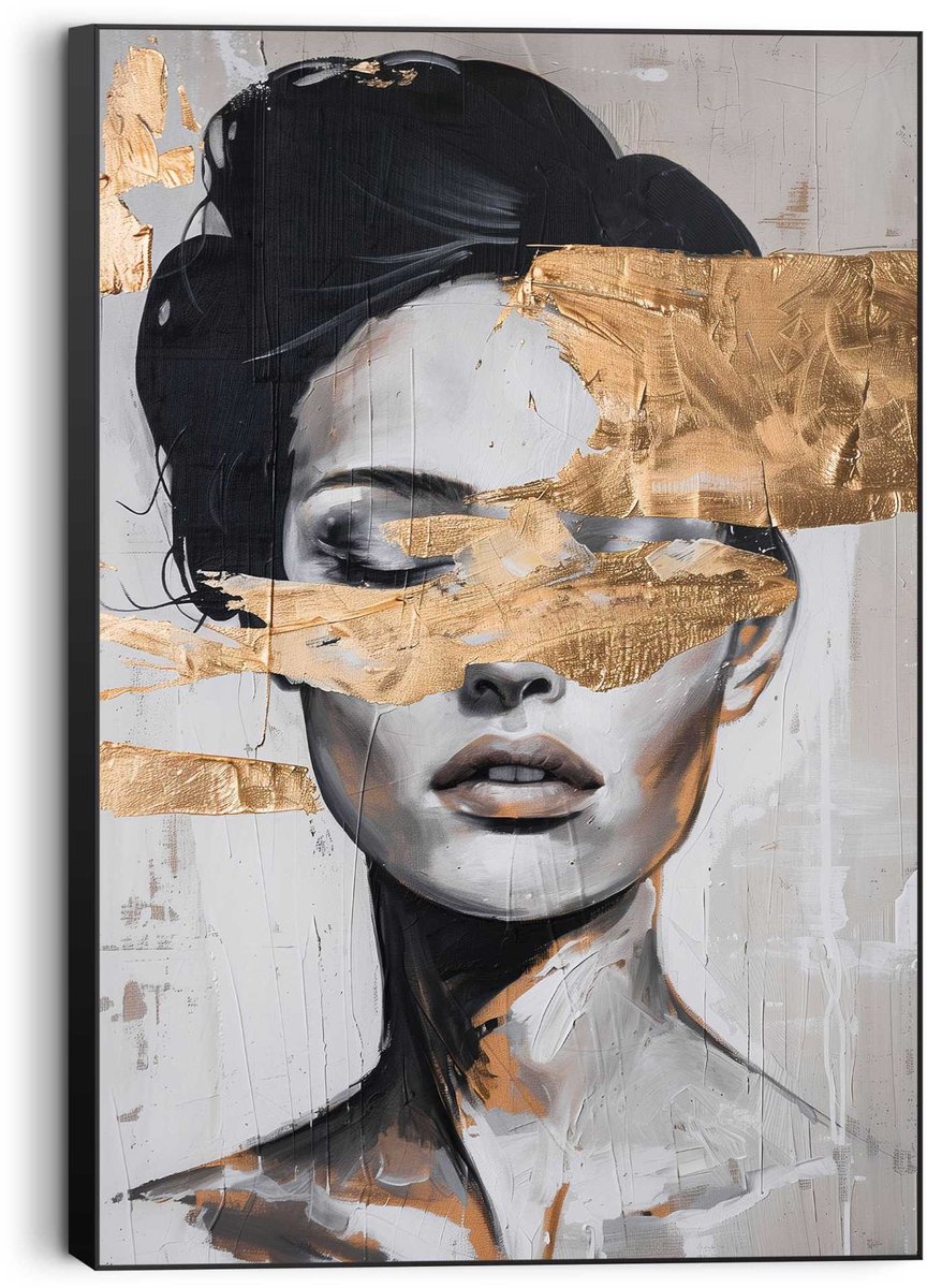 Schilderij Lady Gold - 90 x 60 - Hout - REINDERS