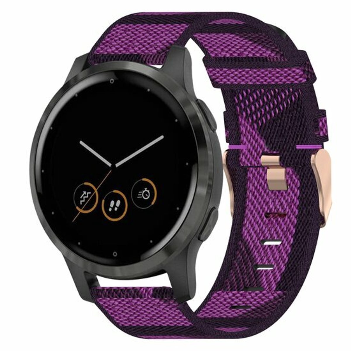 By Qubix - Geschikt voor Xiaomi Watch S4 - 41mm - Canvas nylon bandje - Paars