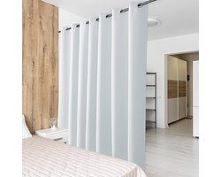 Verduisterend Scheidingsgordijn met Ingestanste Ringen – Privacy en Ruimteverdeling voor Woonkamer, Slaapkamer en Kantoor (Energieklasse A+)