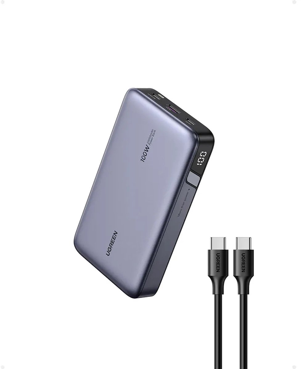 UGREEN 100W Power Bank 20000mAh met 3 Poorten - afbeelding 3
