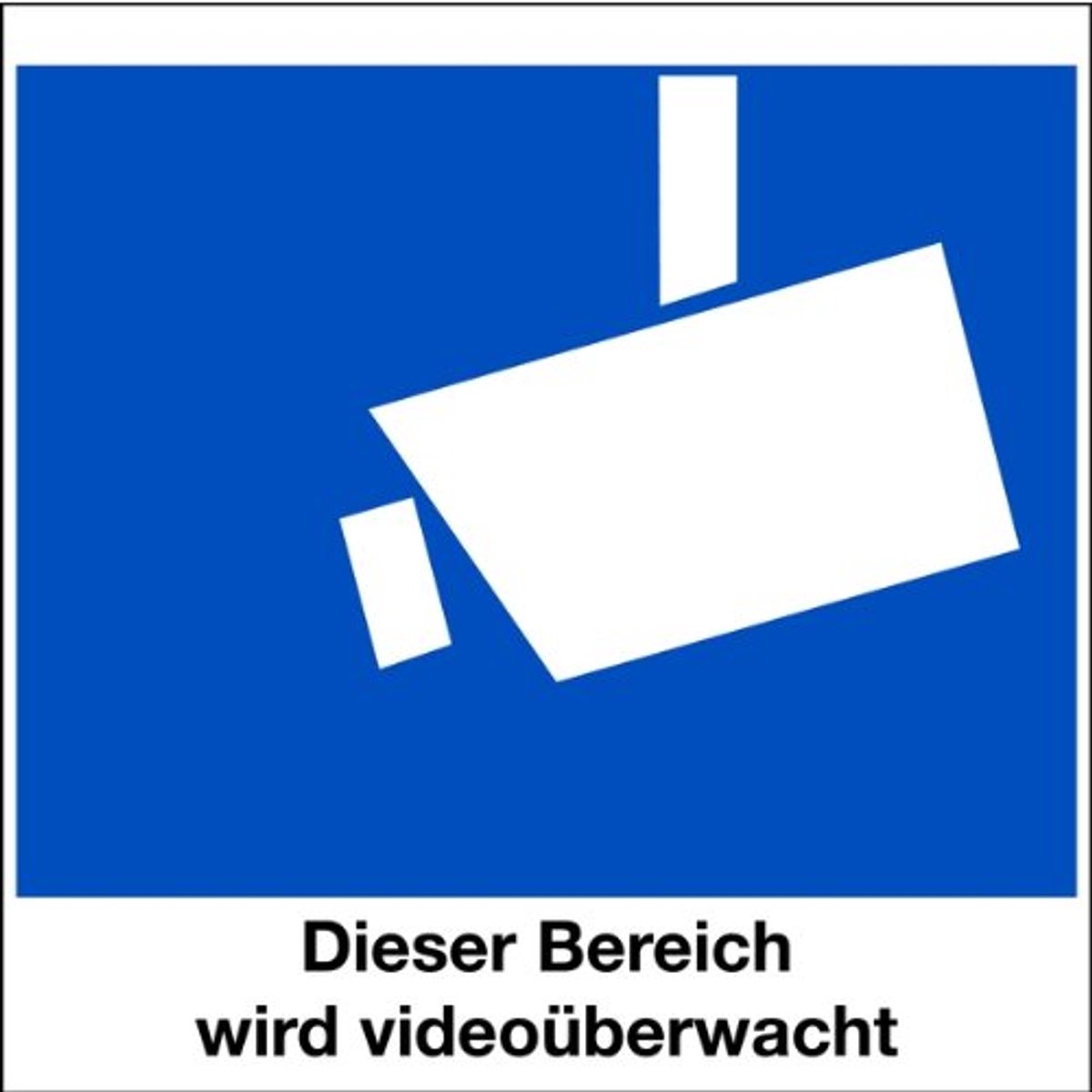 Videobewaking Bord 150x150mm - Aluminium Veiligheidsbord