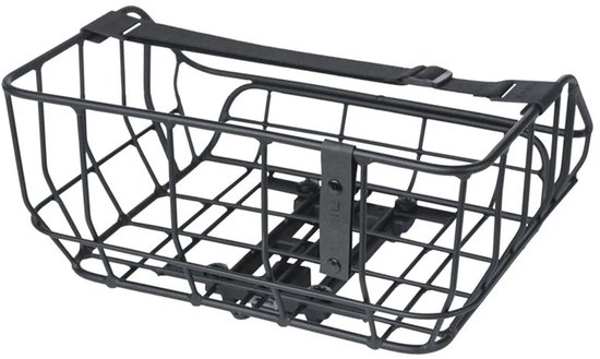 Basil Portland fiets achtermand MIK, 25L, mat zwart -aluminium -verstelbare bevestigingsband van Basil — afbeelding 4