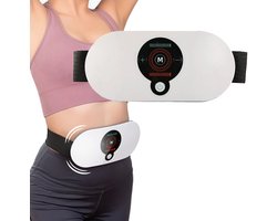 WizBay Premium Select® Body Slimming Massage Belt – Elektrische Buik en Lichaamsmassage Gordel – Vetverbranding en Anti-Cellulite – 5 Massage Modus – 18 Intensiteitsniveaus – Verwarming & Vibratie – Oplaadbaar 1200mAh – LED Bediening – Wit