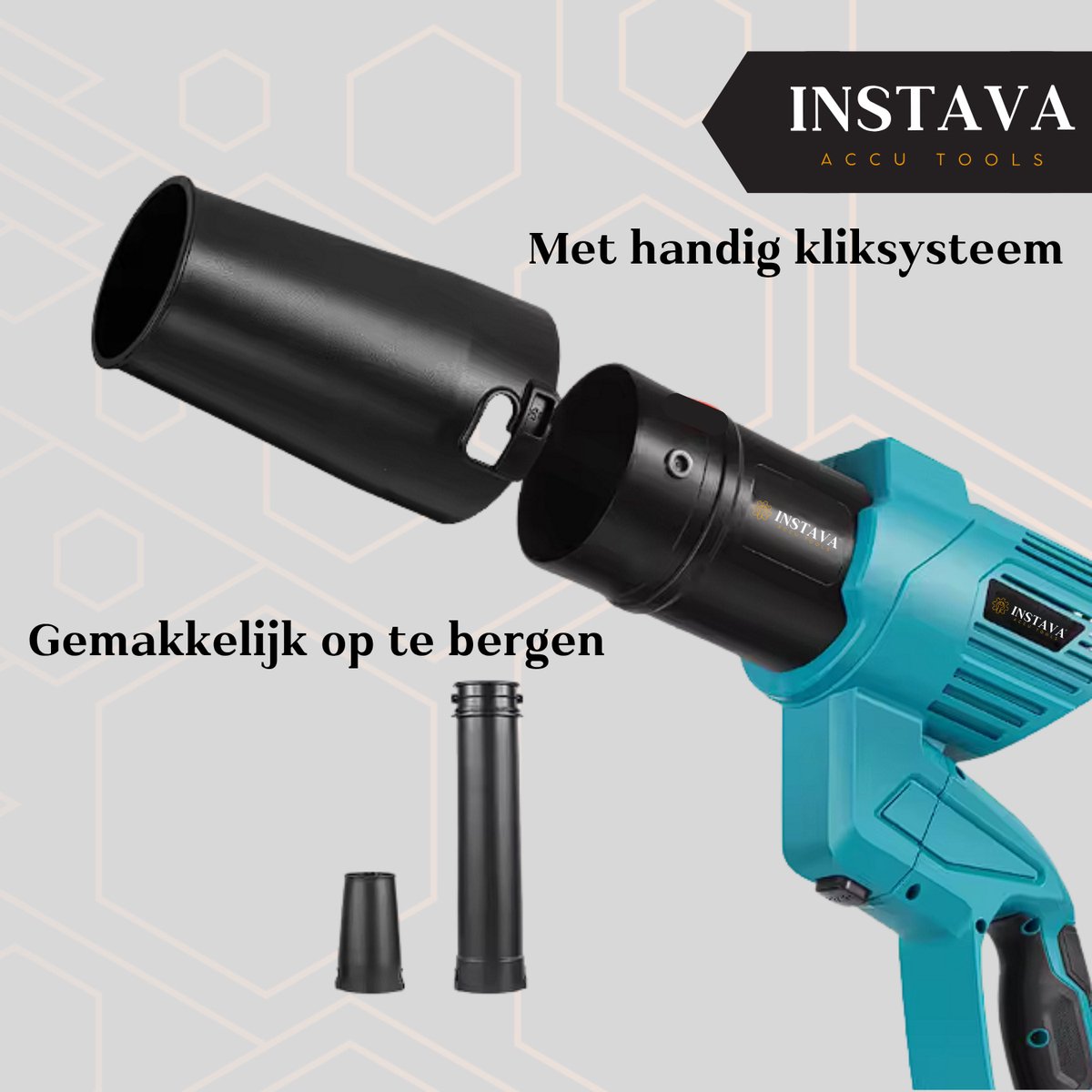 Instava Accu Bladblazer 2-in-1 – 1x 5.0Ah – 200 km/h – 5 Snelheden – Compatibel met Makita LXT 18V – foto 2