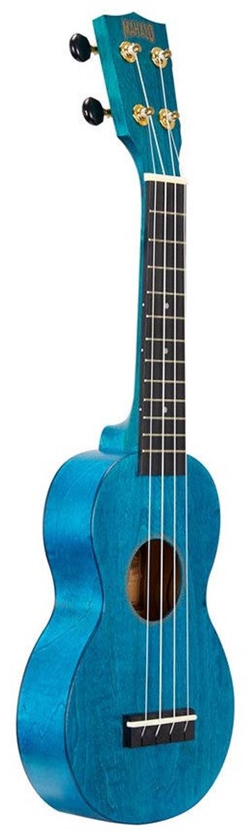 Mahalo MS1TBU Slimline Series sopraan ukelele transparent blue