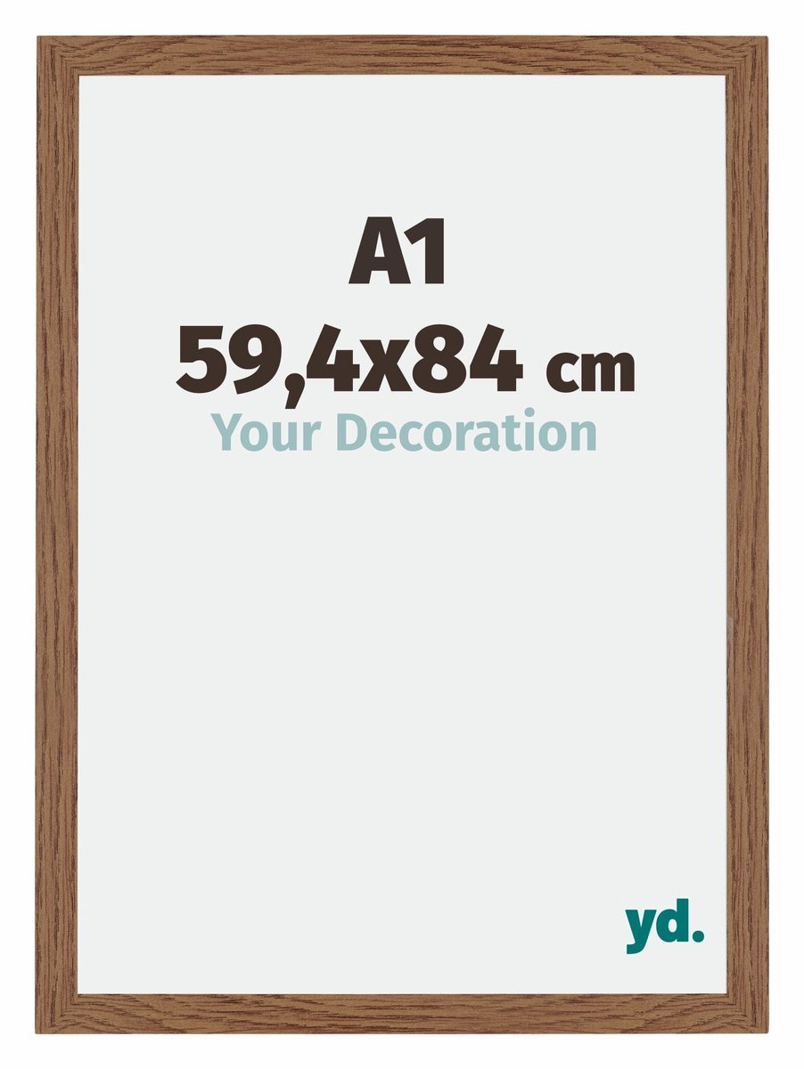 Your Decoration - Puzzellijst 59,4x84 cm - Eiken Rustiek - Puzzellijst 1500-2000 stukjes - MDF Fotolijst - Mura