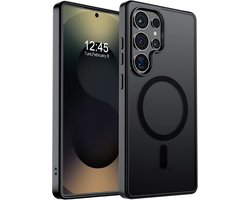 Ntech - Hoesje Geschikt voor Samsung S25 Ultra Hoesje Mat Zwart – Transparant Bumper Hoes - Geschikt voor MagSafe hoesje Samsung S25 Ultra – Slank & Schokbestendig