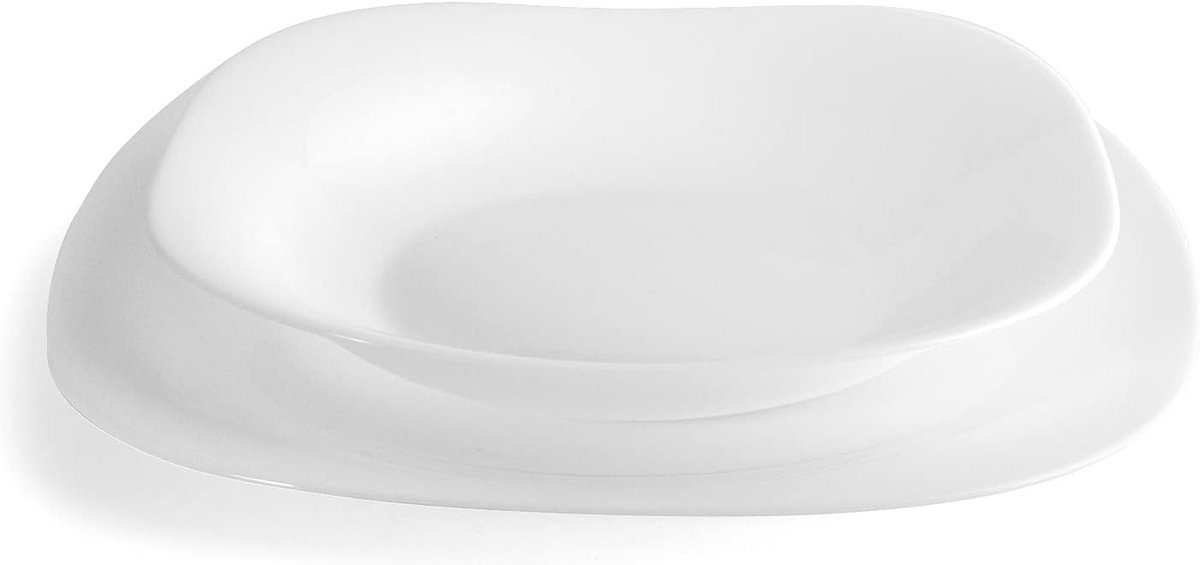 Parma Tafelservies Opal - 12 Stuks - Wit Glas - Elegante en Eenvoudige Ontwerp