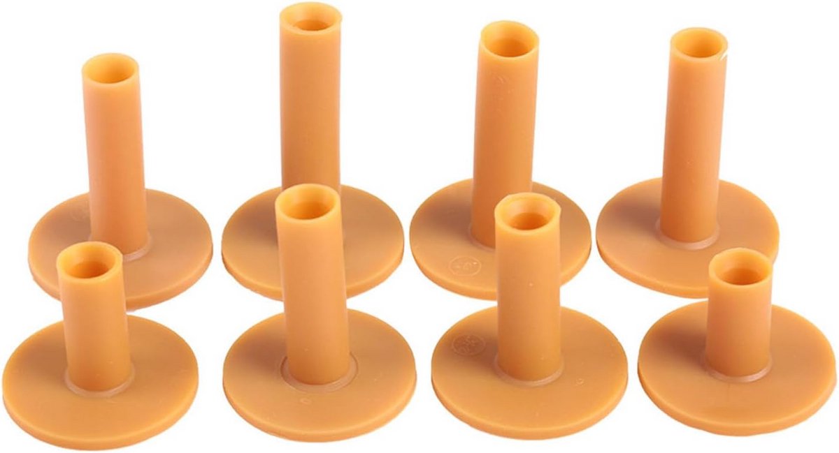 Rubber Golf Tee Set - 8-delige Onbreekbare Tee's voor Driving Range en Oefeningen