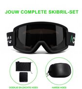 MONVU Sports Peak Basic - Skibril heren - Skibril dames – Ski zonnebril met dubbele anti-fog lens – Spiegelende krasbestendige lens – groot zichtveld – flexibel TPU montuur – geschikt over bril – CE-gecertificeerd voor skiën en snowboarden