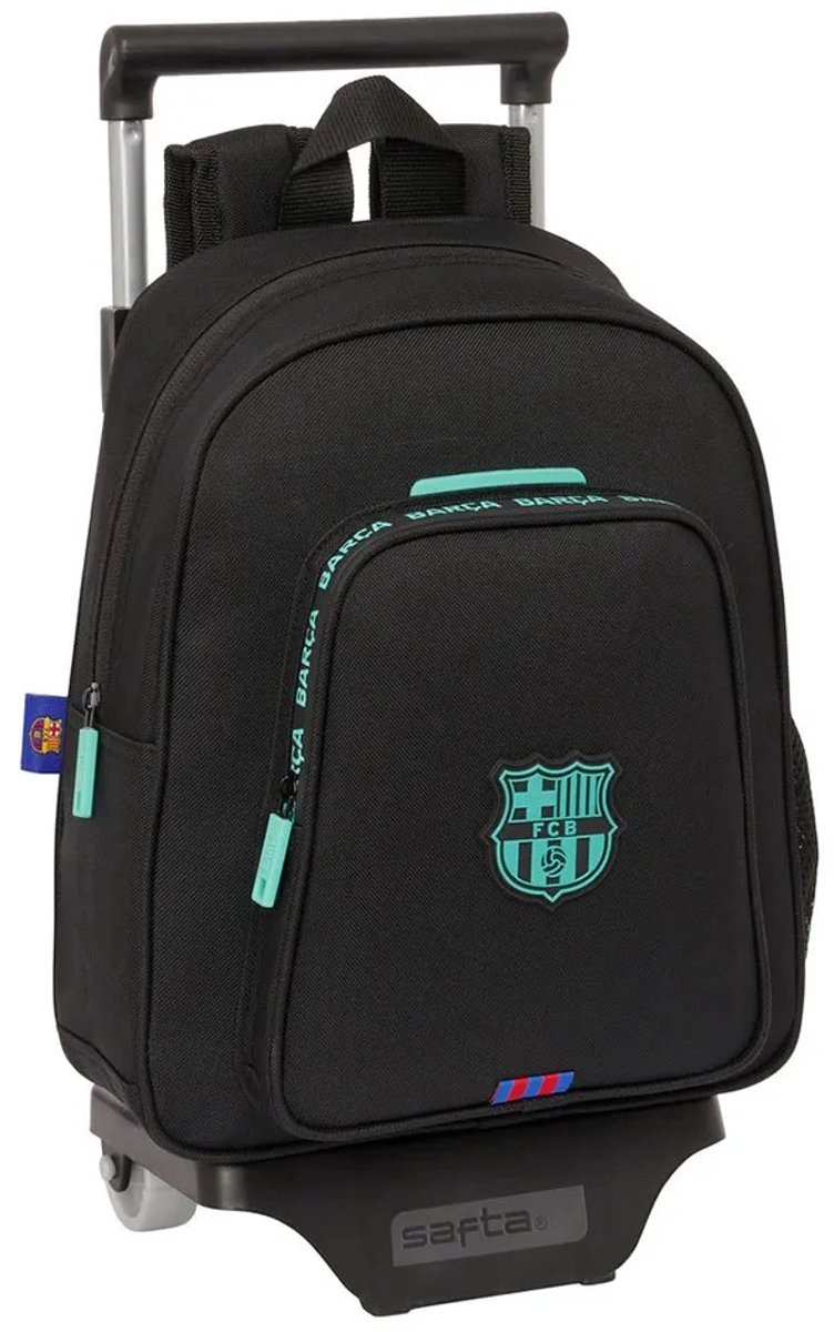 Schoolrugzak met Wielen F.C. Barcelona Zwart 27 x 33 x 10 cm
