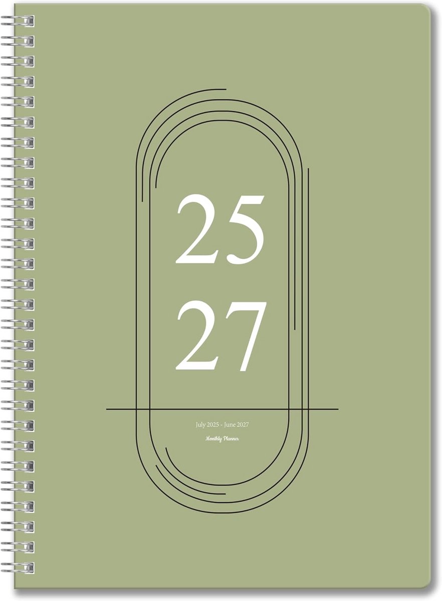 Maandplanner 2025-2027 B5 met maand- en weekkalender