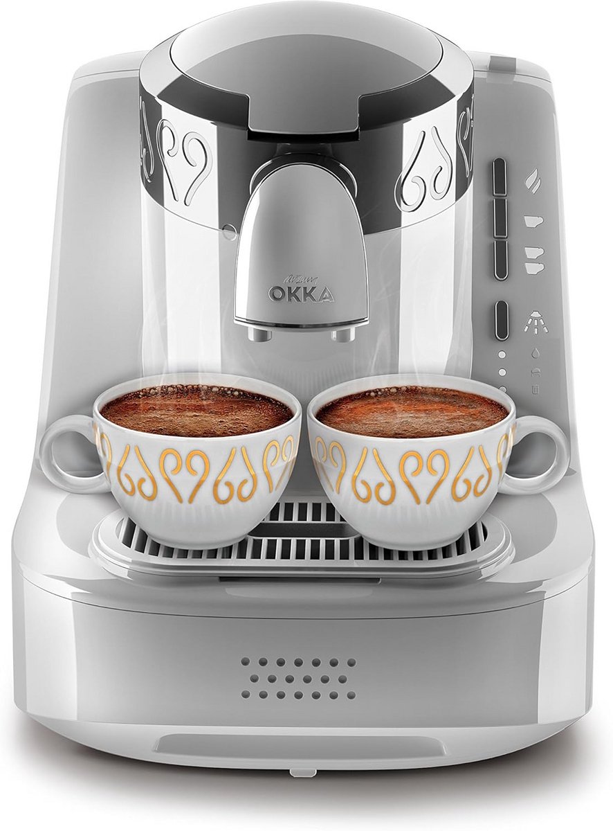 Turkse Koffiemachine - 710 W, 2 Bekercapaciteit, Direct to Cup, Zelfreinigend