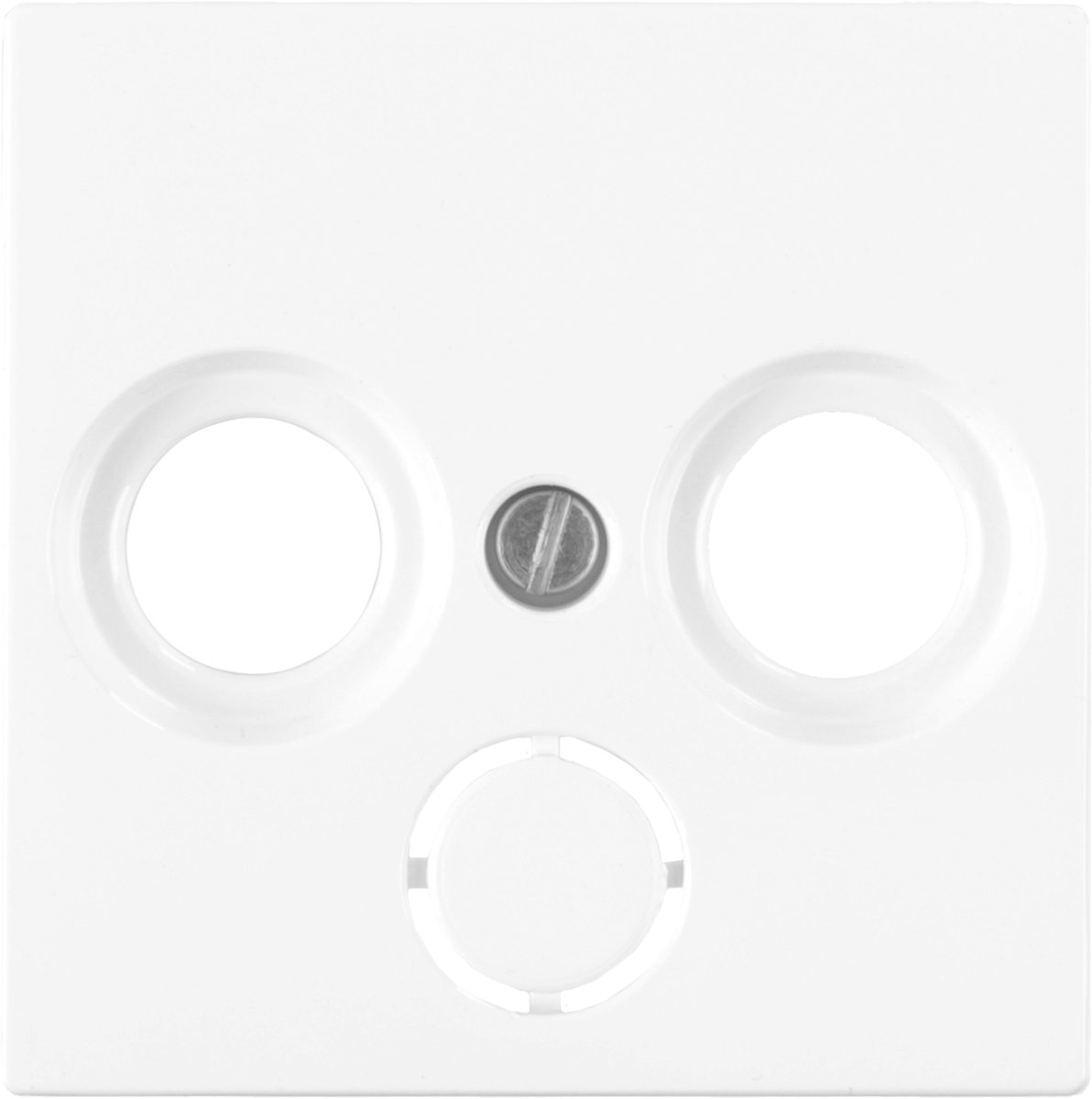 Merten System M centraalplaat - radio/tv - actief wit