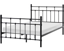 BELIANI LYNX - Tweepersoonsbed - Zwart - 120 x 200 cm - Metaal