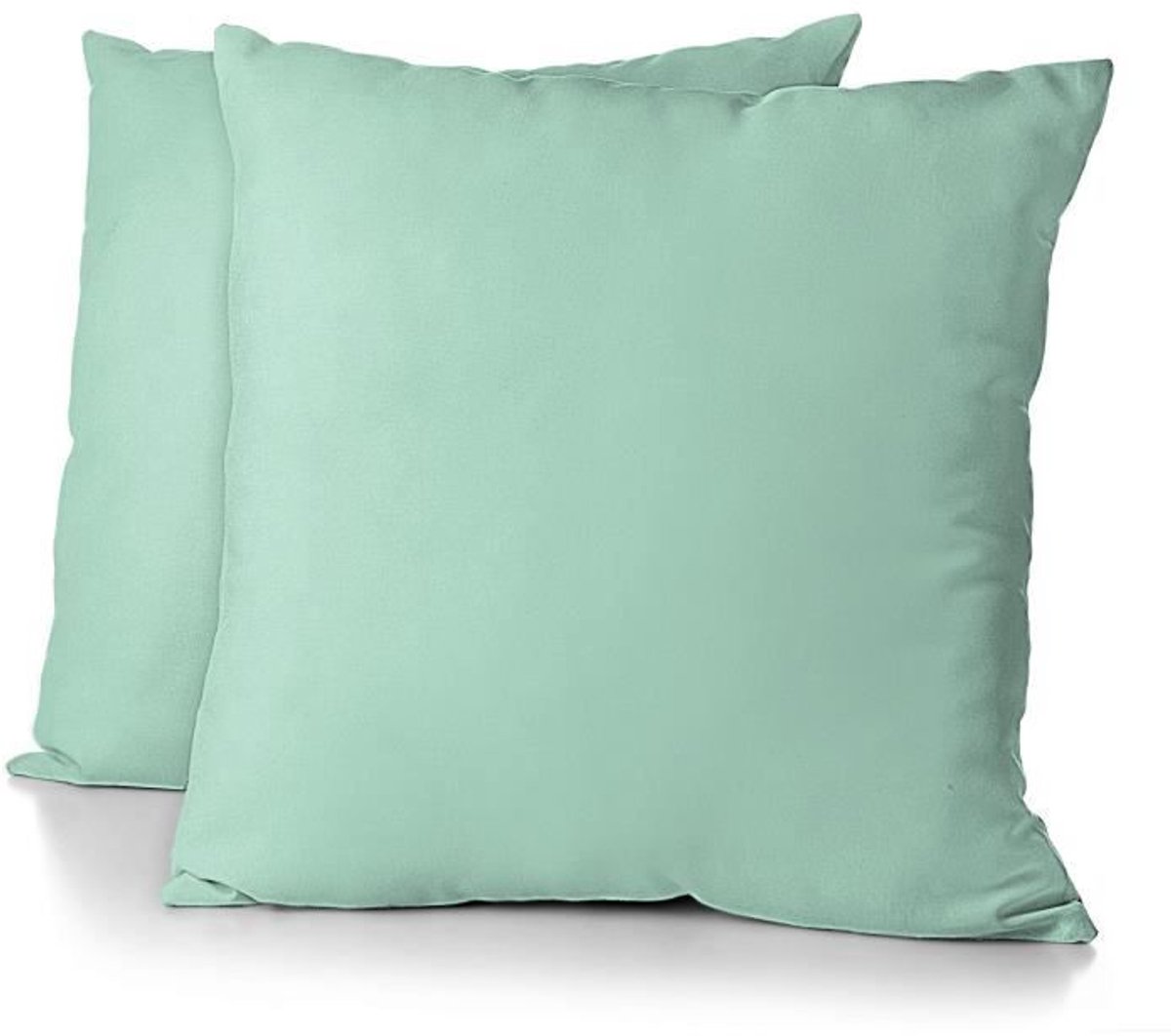 Set van 2 kussenslopen - HOME LINGE PASSION - HP72084 - 82 g Microvezel - 63 x 63 cm - Aqua Groen