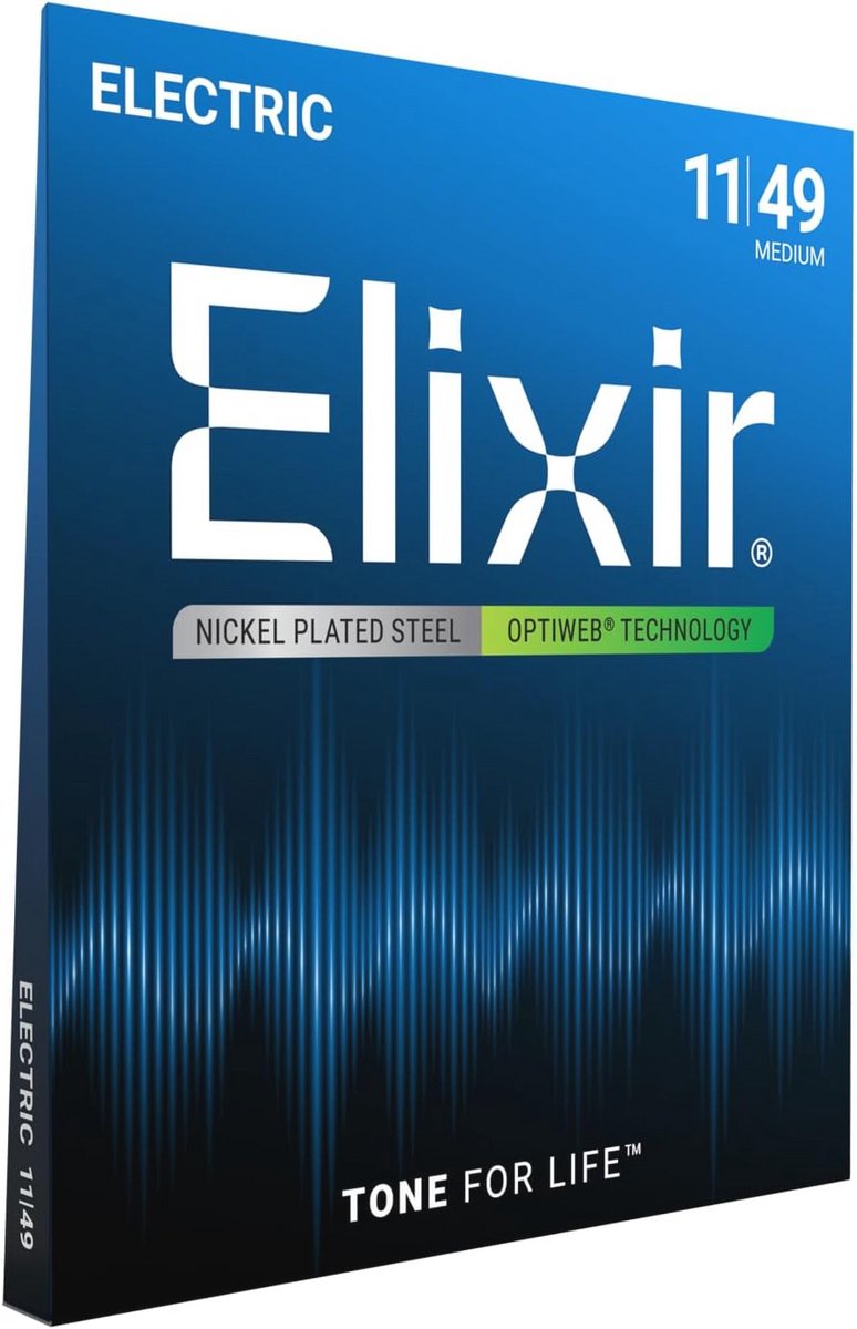 Snaren voor elektrische gitaar met OPTIWEB Coating - Medium (.011-.049)