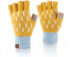 Winterhandschoenen voor buiten - Gebreide warme handschoenen met halve vingers - Vingerloze handschoenen - Verdikte warme handschoenen - Unisex - Geschikt voor buitenactiviteiten in de winter