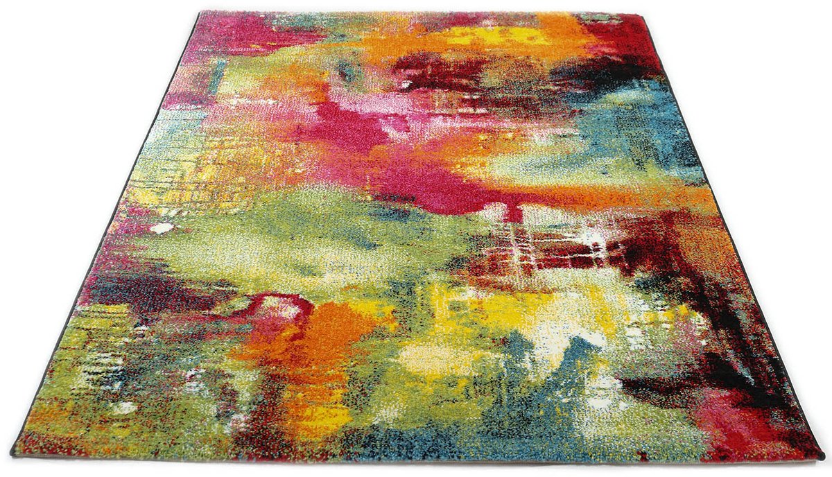 Karrpet24 Vloerkleed Belis Kleurrijk 20754 – Modern Abstract Design, Duurzaam en Geschikt voor Elke Ruimte-80 x 150 cm