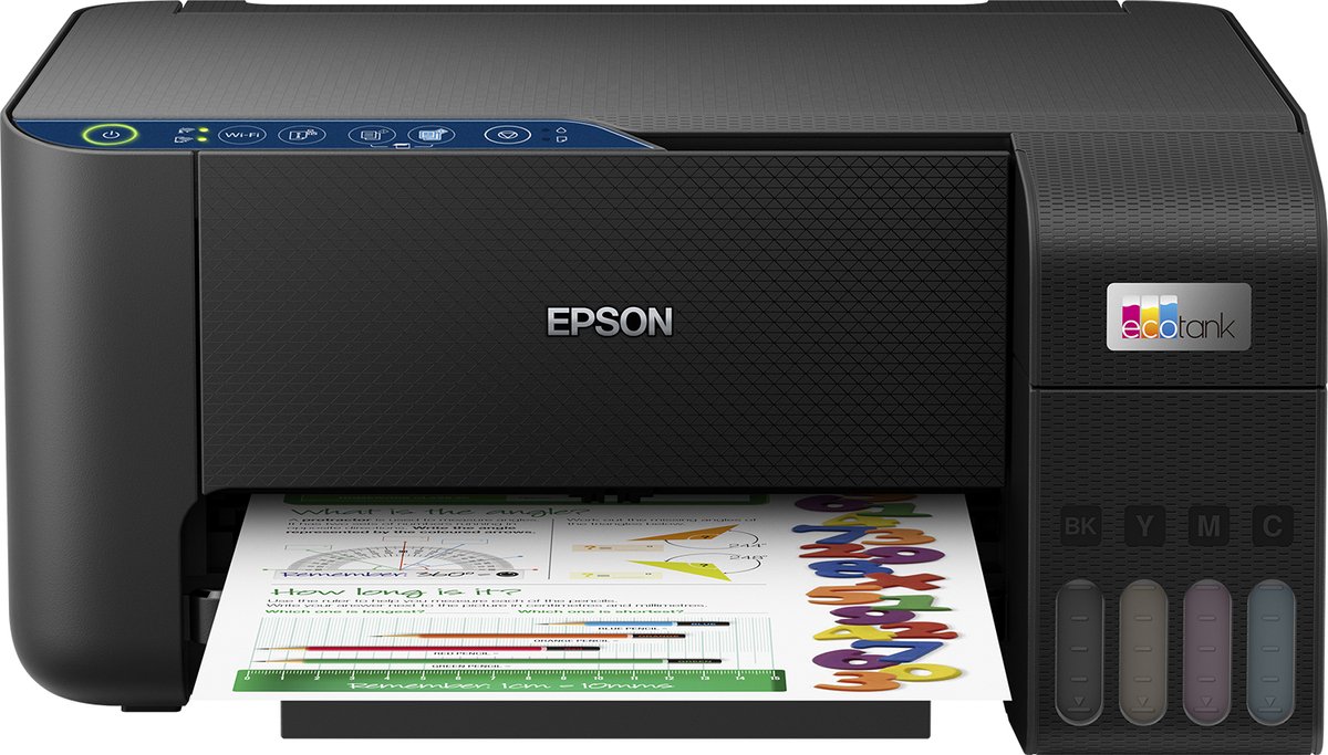 Epson EcoTank ET-2861 A4 multifunctionele Wi-Fi-printer met inkttank all-in-one printer Scannen, Kopiëren, Wi-Fi, inclusief tot 3 jaar inkt
