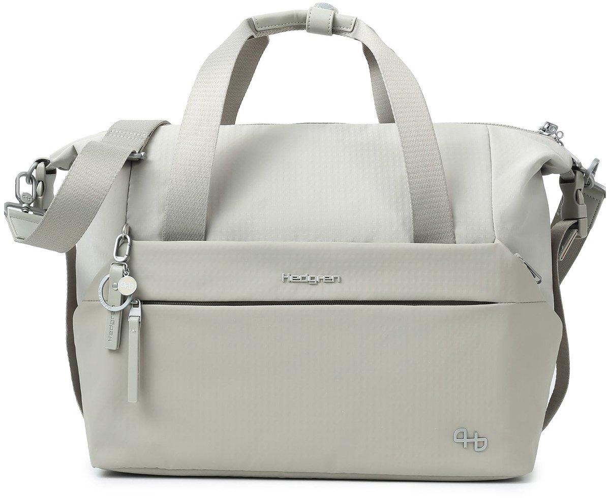 Hedgren RYOKO – Duffle S – 26,9 L – Compressible – Smart Sleeve – Gerecycled waterafstotend materiaal – RFID – Pussywillow Grey