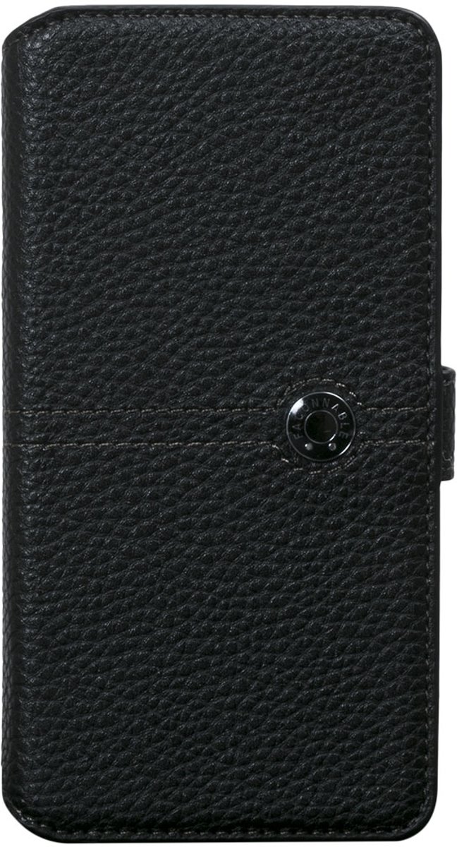 Façonnable, Hoesje Geschikt voor Samsung Galaxy S10e G970 Folio Sellier met gelakte knop, Zwart