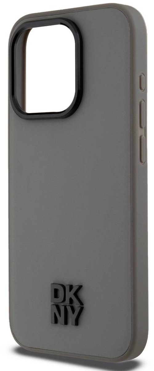 DKNY, Achtercover Geschikt voor Apple iPhone 15 Pro Max MagSafe, Grijs