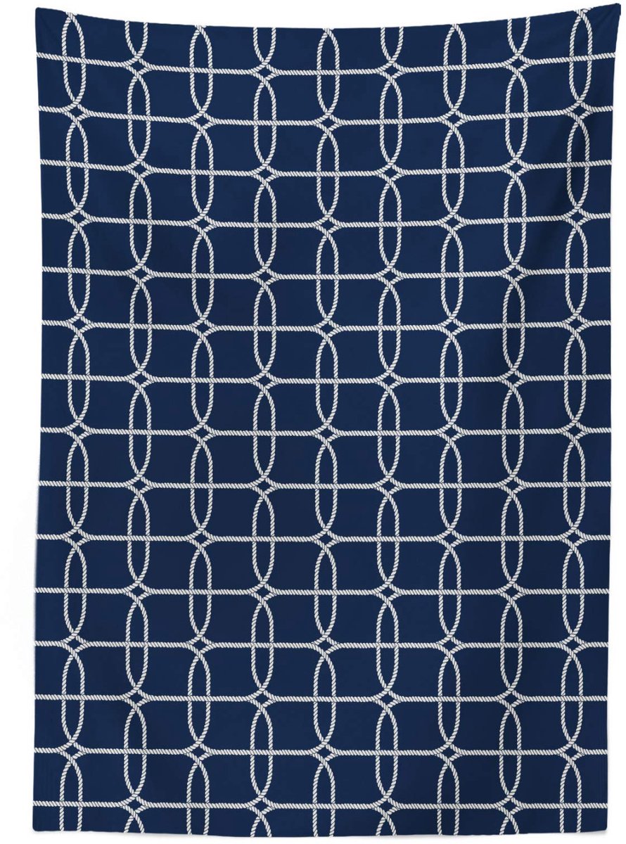 ABAKUHAUS Geometrisch tafelkleed – 140x170 cm – Satin-Mix, handgenaaide randen